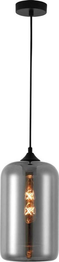Artdelight Hanglamp Botany Ø 18 cm rook glas zwart