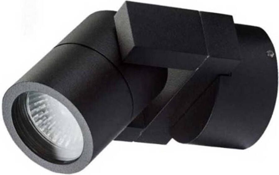 Artdelight Opbouwspot Single Zwart GU10 IP54 Dimbaar > spots | spotjes | spotjes plafondlamp | spots verlichting | opbouwspot zwart | wandlamp zwart | plafondlamp zwart