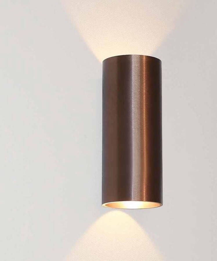 Lamponline Artdelight Wandlamp Brody 2 lichts H 18 cm licht brons