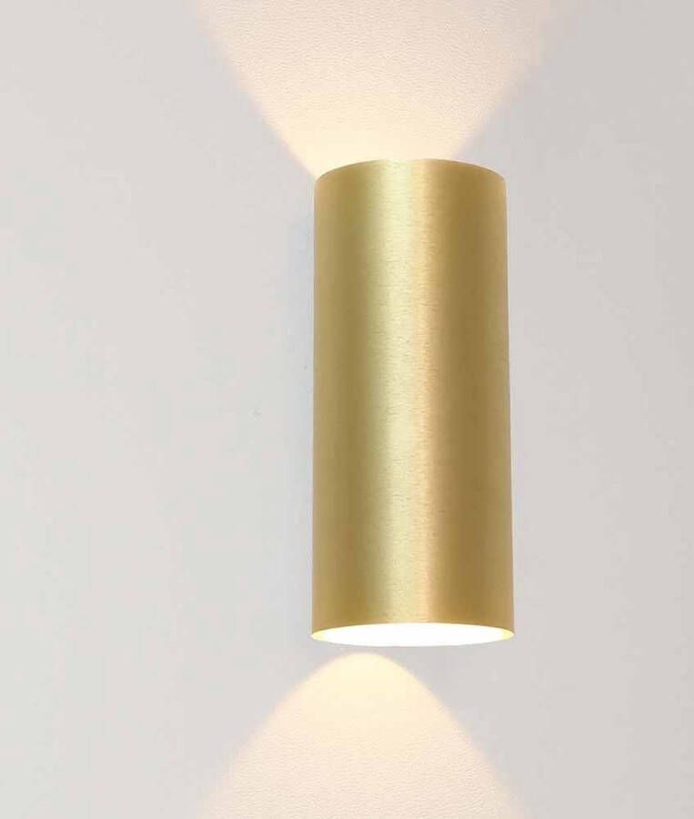 Lamponline Artdelight Wandlamp Brody 2 lichts H 18 cm mat goud