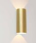 Lamponline Artdelight Wandlamp Brody 2 lichts H 18 cm mat goud - Thumbnail 1
