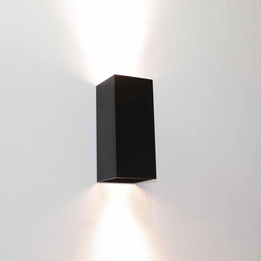 Artdelight Wandlamp Dante 2 lichts 15 5 x 6 5 cm zwart