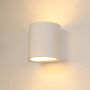 Lamponline Artdelight Wandlamp Plaster rond H 12 cm Gips excl. G9 wit - Thumbnail 1