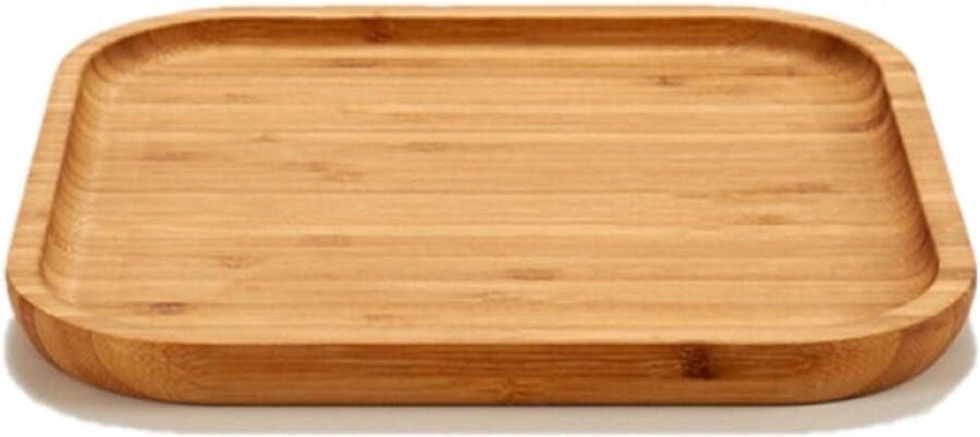 Arte r Bamboe houten broodplank serveerplank vierkant 20 x 20 x 4 cm Serveerplanken