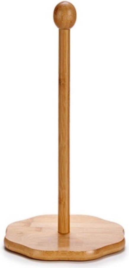 Arte r Bamboe houten keukenrolhouder rond 18 x 35 cm Keukenpapier keukenrol houders van hout
