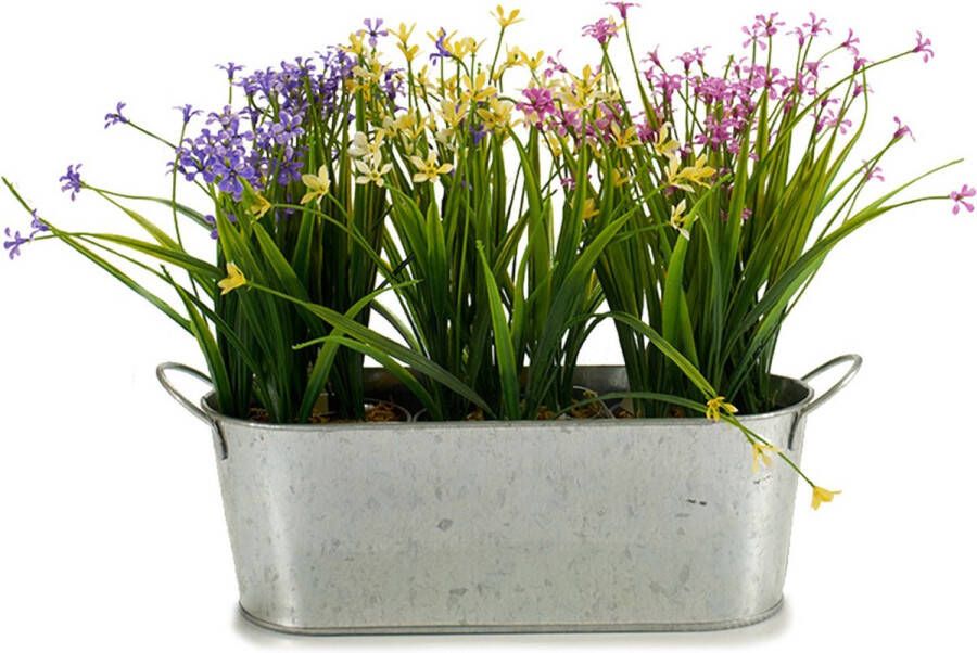 Arte r Plantenpot bloempot Teil- Zink Zilver L32 8 X D11 X H11 Cm