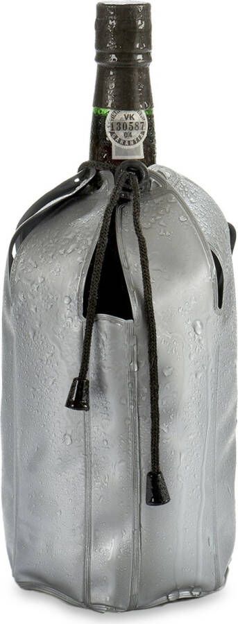 Merkloos Wijnkoeler flessenkoeler koelhoud hoesje voor flessen wijn water champagne 25 cm Koelelementen