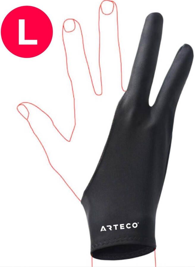 Arteco Tekenhandschoen Large Drawing Artist Glove Tablet Handschoen
