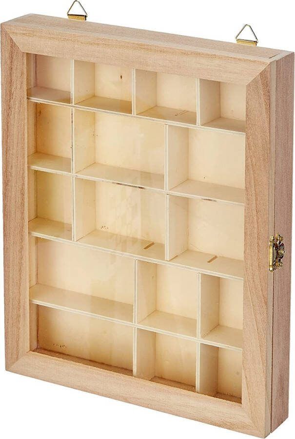 Artemio Vitrinekast Hout Beige 23x28x4cm