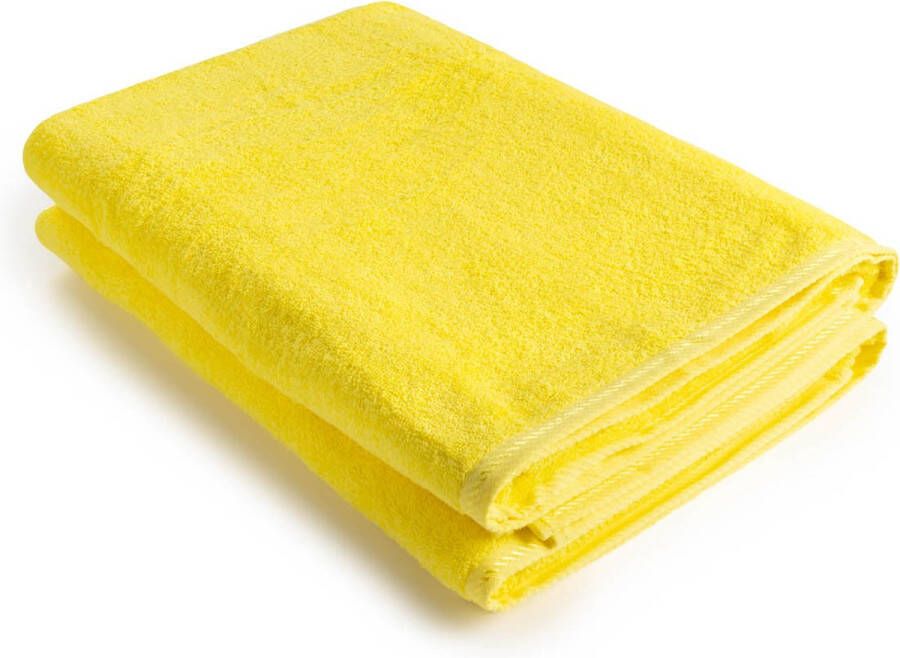 ARTG Towelzz AR036 Douche Badhanddoek 100% katoen 70 x 140 cm Helder Geel Bright Yellow Set 2 stuks