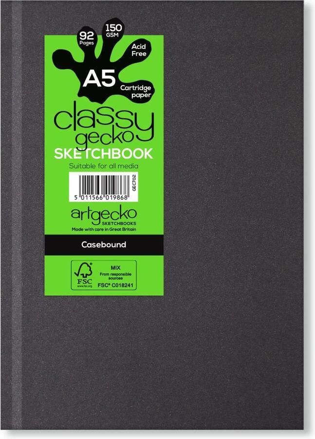 Artgecko Classy Schetsboek A5 Portret 150gr 46 vel Wit