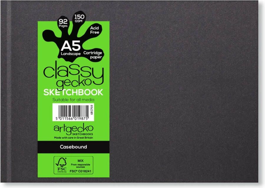 Artgecko Classy Schetsboek A5 Landschap 150gr 46 vel Wit