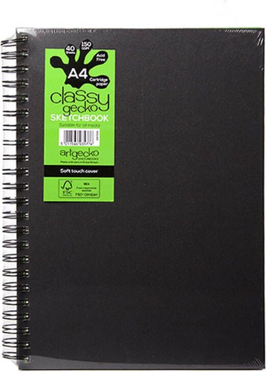 Artgecko Classy Spiraal Schetsboek A4 Portret 150gr 40 vel Wit