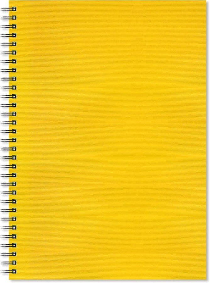 Artgecko Flashy Spiraal Schetsboek A3 Portret 150 gr 40 vel Wit Gele Omslag