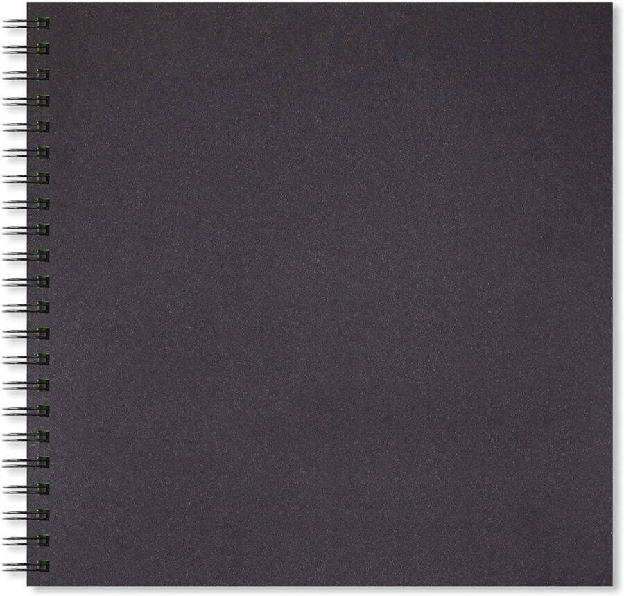 Artgecko Shady Spiraal Schetsboek 30x30 cm 200gr 40 vel Zwart