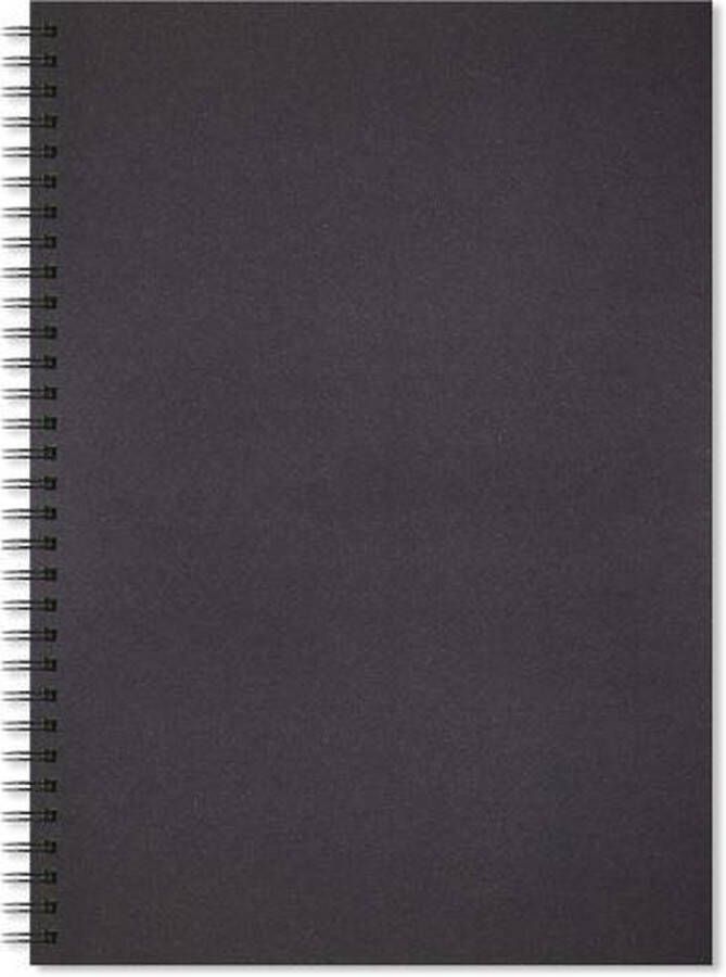 Artgecko Shady Spiraal Schetsboek A4 Portret 200gr 40 vel Zwart