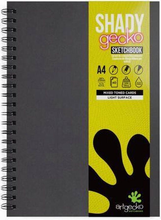 Artgecko Shady Spiraal Schetsboek A4 Portret 220gr 40 vel Multi