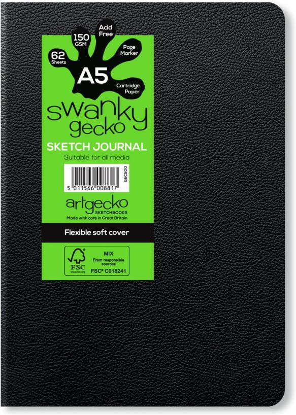 Artgecko Swanky Gebonden Schetsboek A5 150gr 62 vel