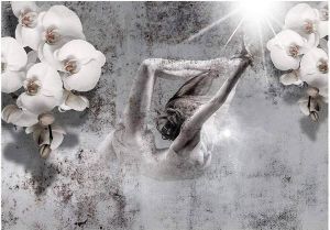 Artgeist Arrangement With Orchid Vlies Fotobehang 150x105cm 3-banen