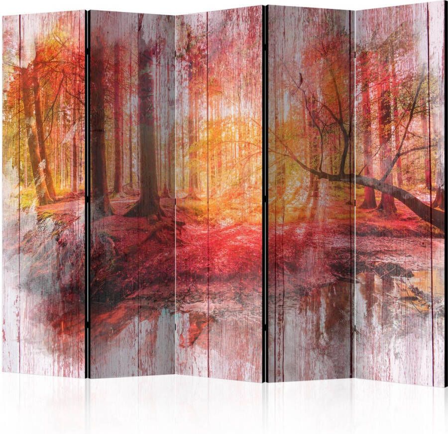 Artgeist Kamerscherm Scheidingswand Vouwscherm Autumnal Forest II [Room Dividers] 225x172 Vouwscherm
