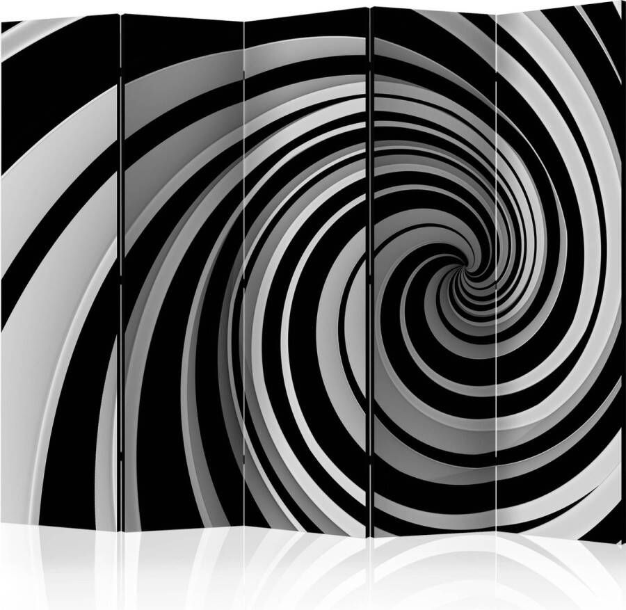 Artgeist Kamerscherm Scheidingswand Vouwscherm Black and white swirl II [Room Dividers] 225x172 Vouwscherm