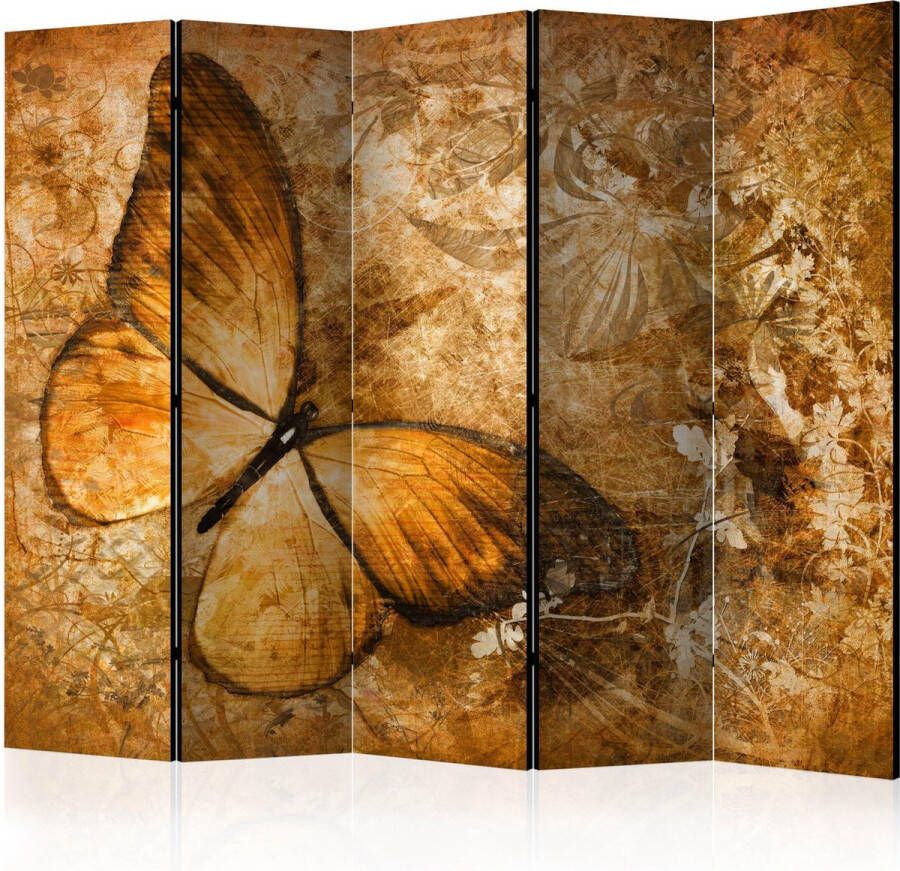 Artgeist Kamerscherm Scheidingswand Vouwscherm butterfly (sepia) II [Room Dividers] 225x172 Vouwscherm