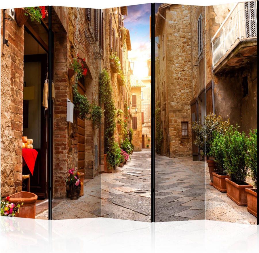 Artgeist Kamerscherm Scheidingswand Vouwscherm Colourful Street in Tuscany II [Room Dividers] 225x172 Vouwscherm