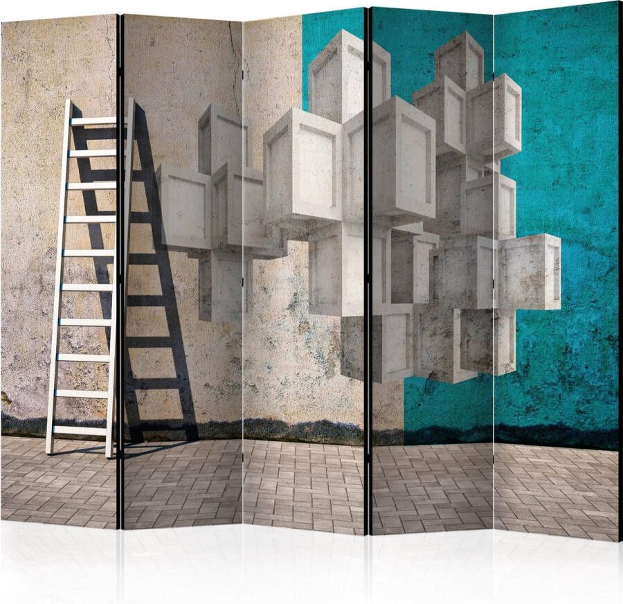 Artgeist Kamerscherm Scheidingswand Vouwscherm Concrete blocks II [Room Dividers] 225x172 Vouwscherm