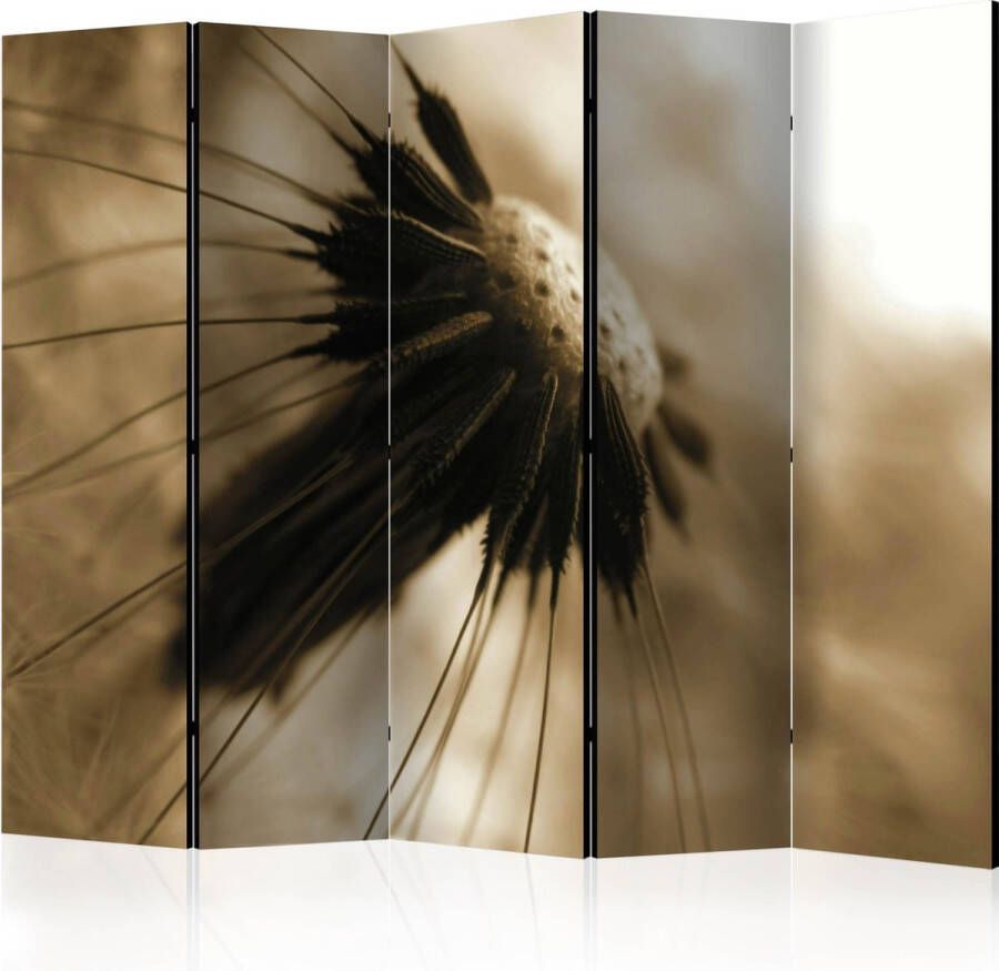 Artgeist Kamerscherm Scheidingswand Vouwscherm dandelion sepia II [Room Dividers] 225x172 Vouwscherm