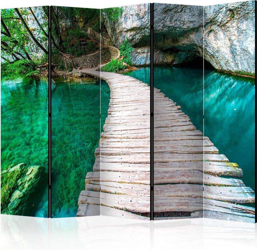 Artgeist Kamerscherm Scheidingswand Vouwscherm Emerald Lake II [Room Dividers] 225x172 Vouwscherm