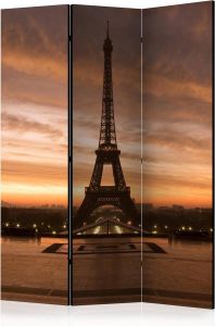Artgeist Kamerscherm Scheidingswand Vouwscherm Evening Colours of Paris [Room Dividers] 135x172 Vouwscherm