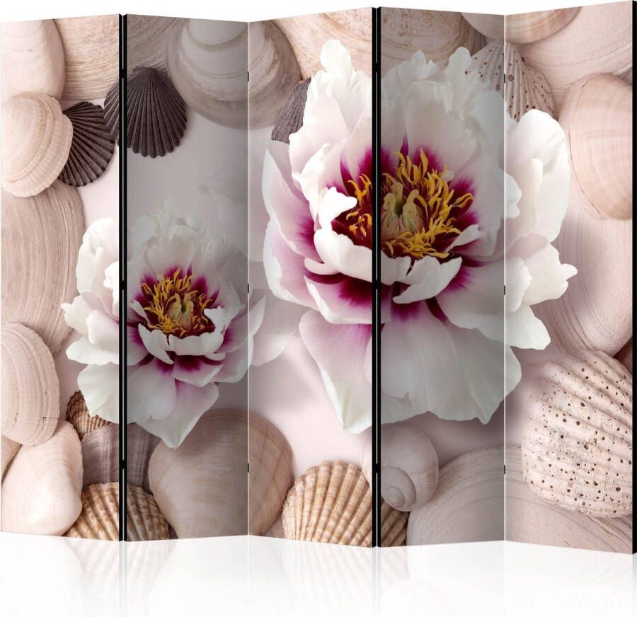 Artgeist Kamerscherm Scheidingswand Vouwscherm Flowers and Shells II [Room Dividers] 225x172 Vouwscherm
