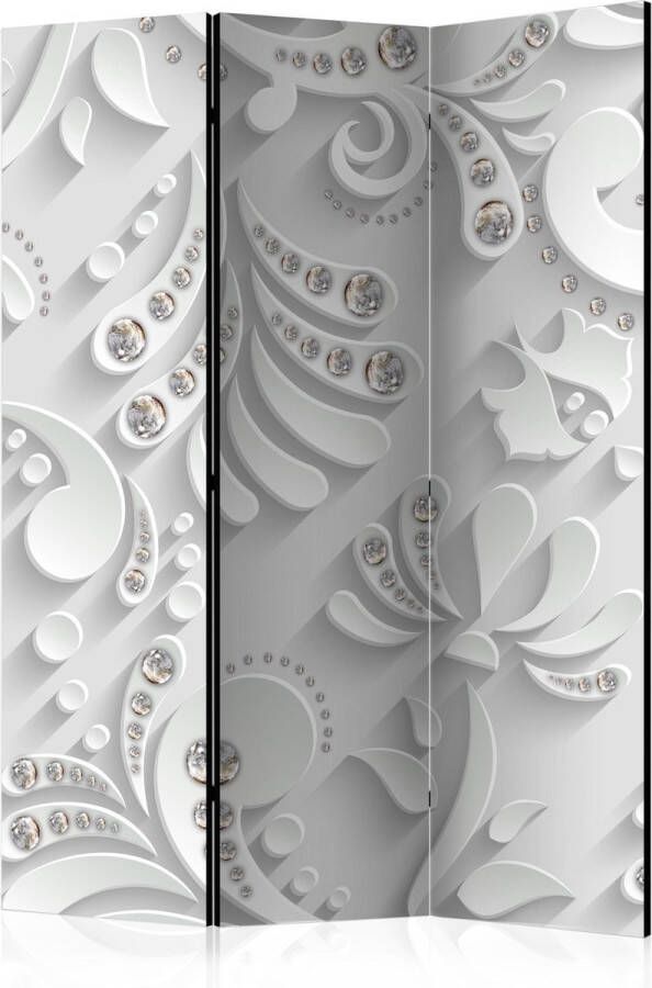 Artgeist Kamerscherm Scheidingswand Vouwscherm Flowers with Crystals [Room Dividers] 135x172 Vouwscherm