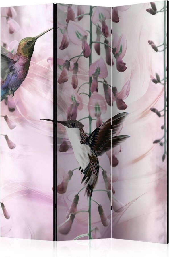 Artgeist Kamerscherm Scheidingswand Vouwscherm Flying Hummingbirds (Pink) [Room Dividers] 135x172 Vouwscherm