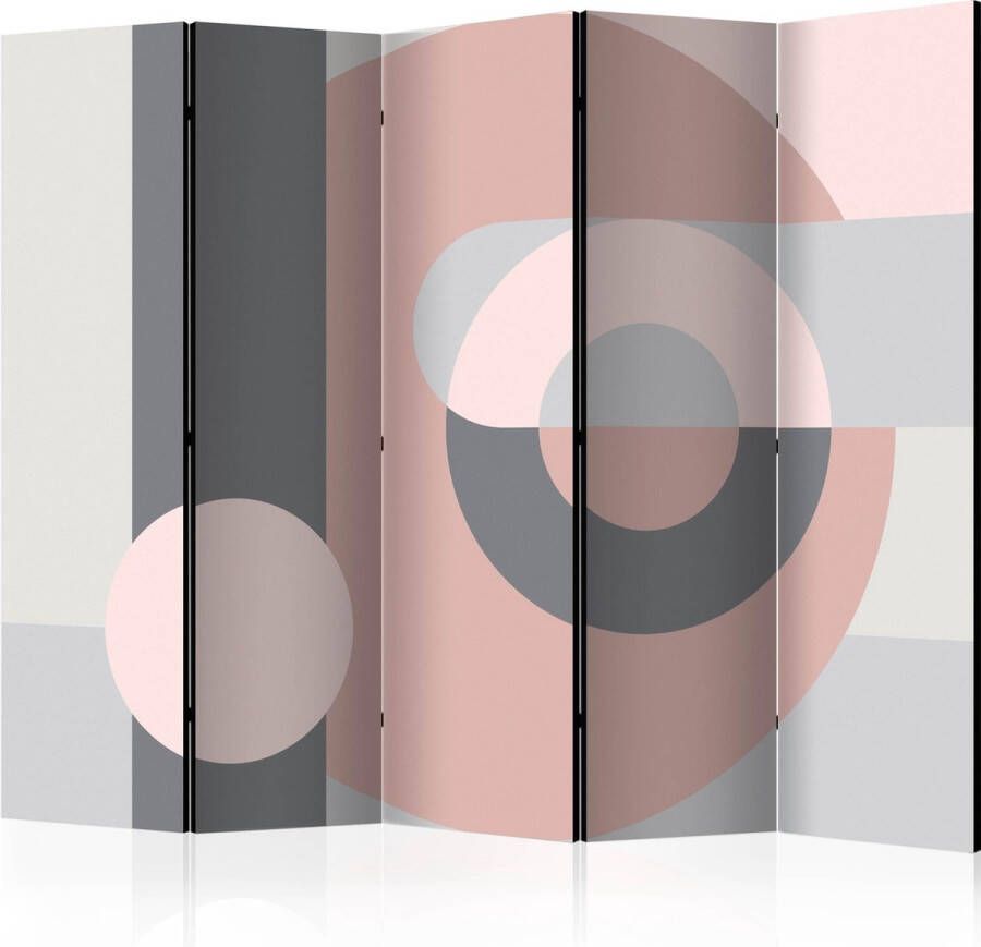 Artgeist Kamerscherm Scheidingswand Vouwscherm Geometric Wreath (Pink) II [Room Dividers] 225x172 Vouwscherm