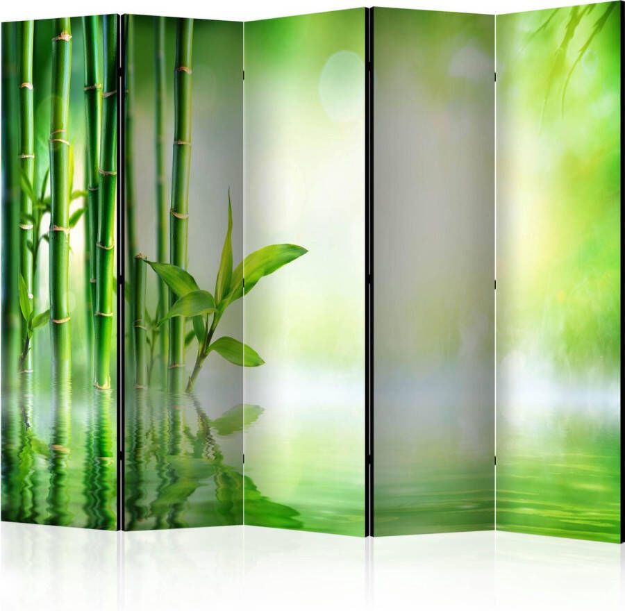 Artgeist Kamerscherm Scheidingswand Vouwscherm Green Bamboo II [Room Dividers] 225x172 Vouwscherm