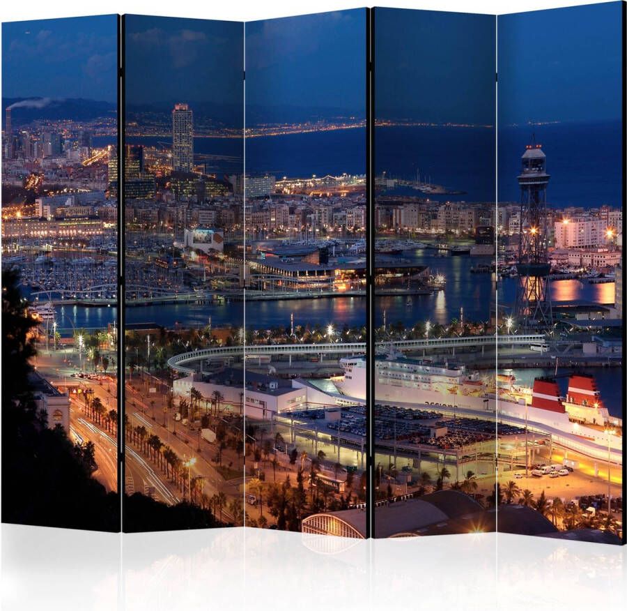 Artgeist Kamerscherm Scheidingswand Vouwscherm Illuminated Barcelona II [Room Dividers] 225x172 Vouwscherm