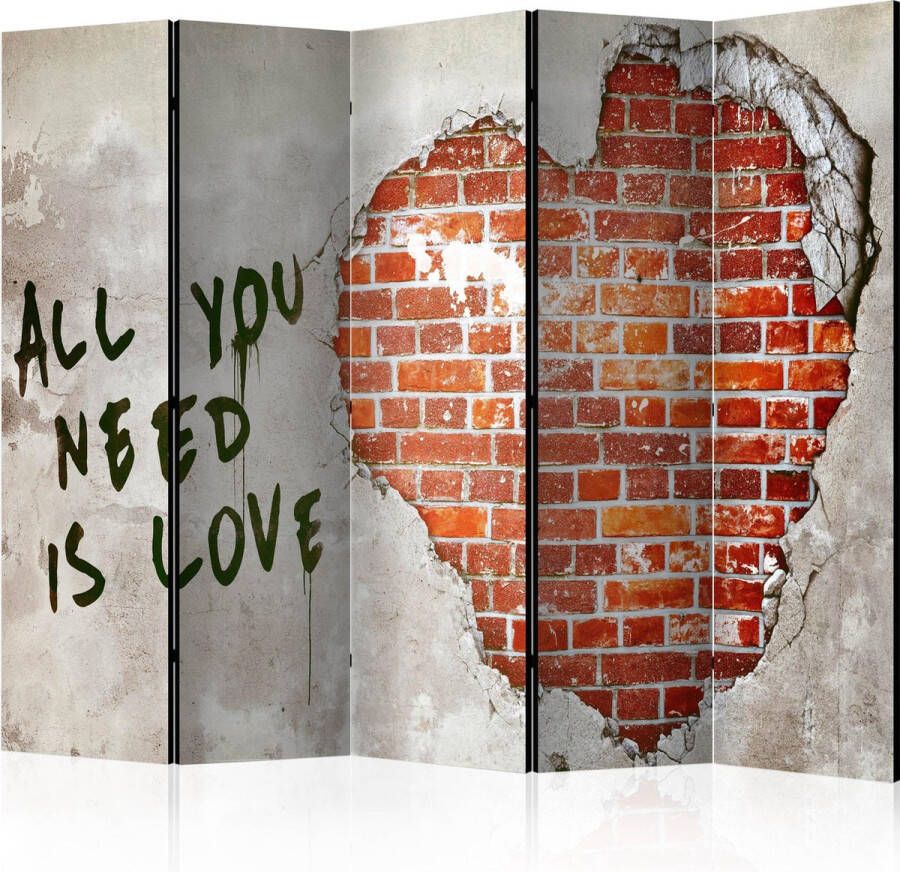 Artgeist Kamerscherm Scheidingswand Vouwscherm Love is all you need II [Room Dividers] 225x172 Vouwscherm