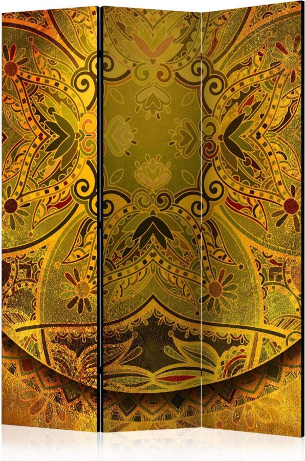 Artgeist Kamerscherm Scheidingswand Vouwscherm Mandala: Golden Power [Room Dividers] 135x172 Vouwscherm