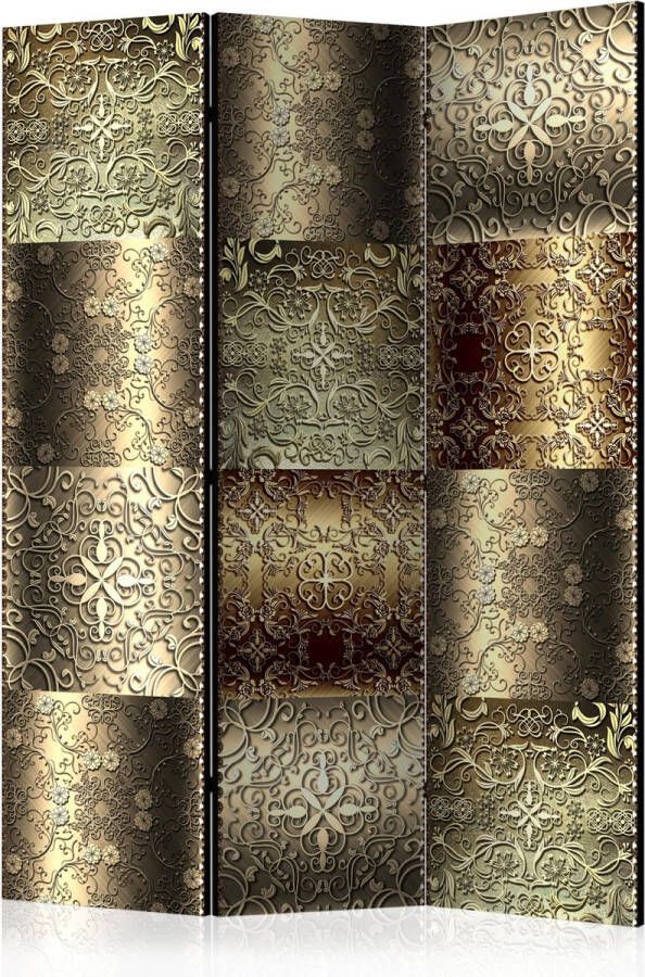Artgeist Kamerscherm Scheidingswand Vouwscherm Metal Plates [Room Dividers] 135x172 Vouwscherm
