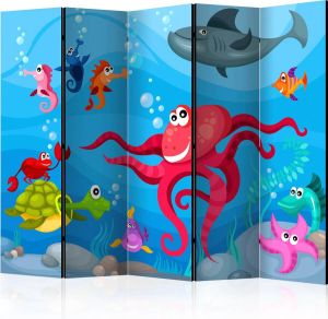 Artgeist Kamerscherm Scheidingswand Vouwscherm Octopus and shark II [Room Dividers] 225x172 Vouwscherm