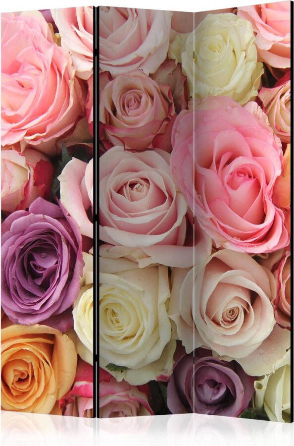 Artgeist Kamerscherm Scheidingswand Vouwscherm Pastel roses [Room Dividers] 135x172 Vouwscherm