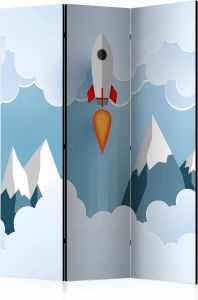Artgeist Kamerscherm Scheidingswand Vouwscherm Rocket in the Clouds [Room Dividers] 135x172 Vouwscherm