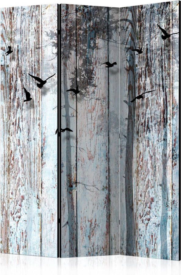Artgeist Kamerscherm Scheidingswand Vouwscherm Rustic Boards [Room Dividers] 135x172 Vouwscherm