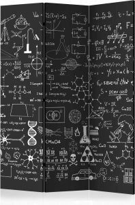 Artgeist Kamerscherm Scheidingswand Vouwscherm Science on Chalkboard [Room Dividers] 135x172 Vouwscherm