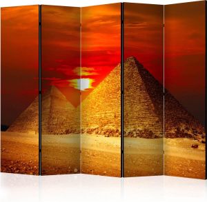 Artgeist Kamerscherm Scheidingswand Vouwscherm The Giza Necropolis sunset II [Room Dividers] 225x172 Vouwscherm