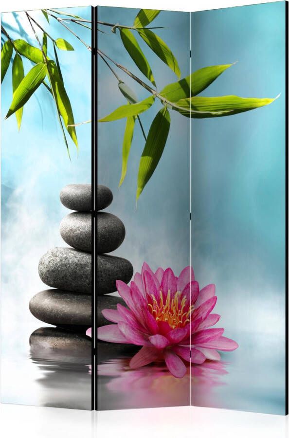 Artgeist Kamerscherm Scheidingswand Vouwscherm Water Lily and Zen Stones [Room Dividers] 135x172 Vouwscherm
