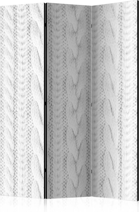Artgeist Kamerscherm Scheidingswand Vouwscherm White Knit [Room Dividers] 135x172 Vouwscherm