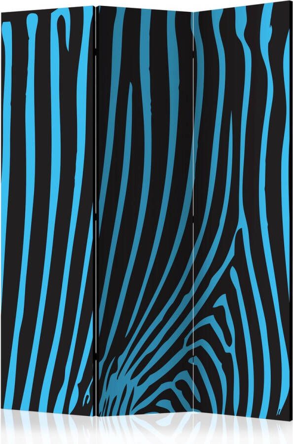 Artgeist Kamerscherm Scheidingswand Vouwscherm Zebra pattern (turquoise) [Room Dividers] 135x172 Vouwscherm