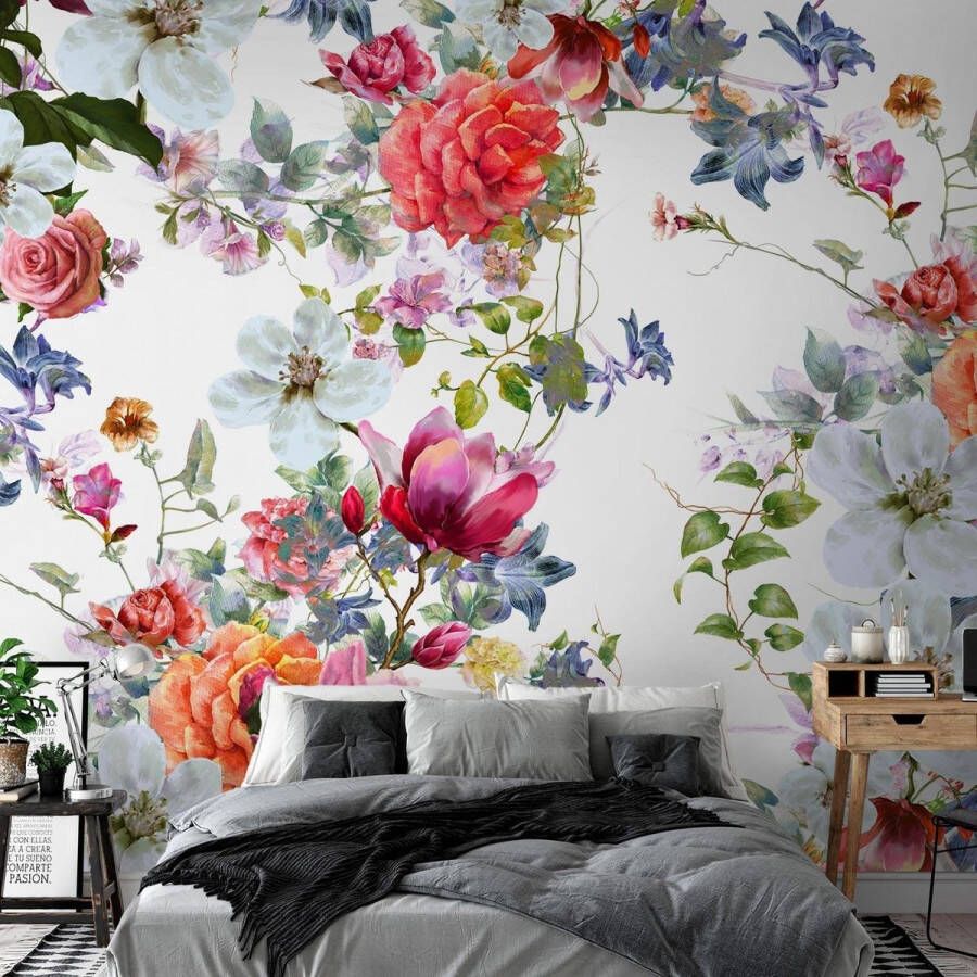Artgeist Zelfklevend fotobehang Multi-Colored Bouquets